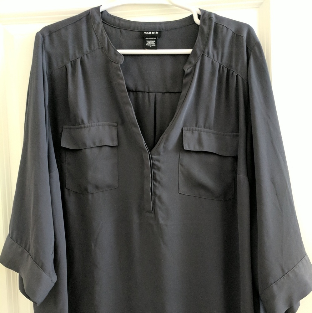 Torrid Harper-Georgette Pullover Blouse